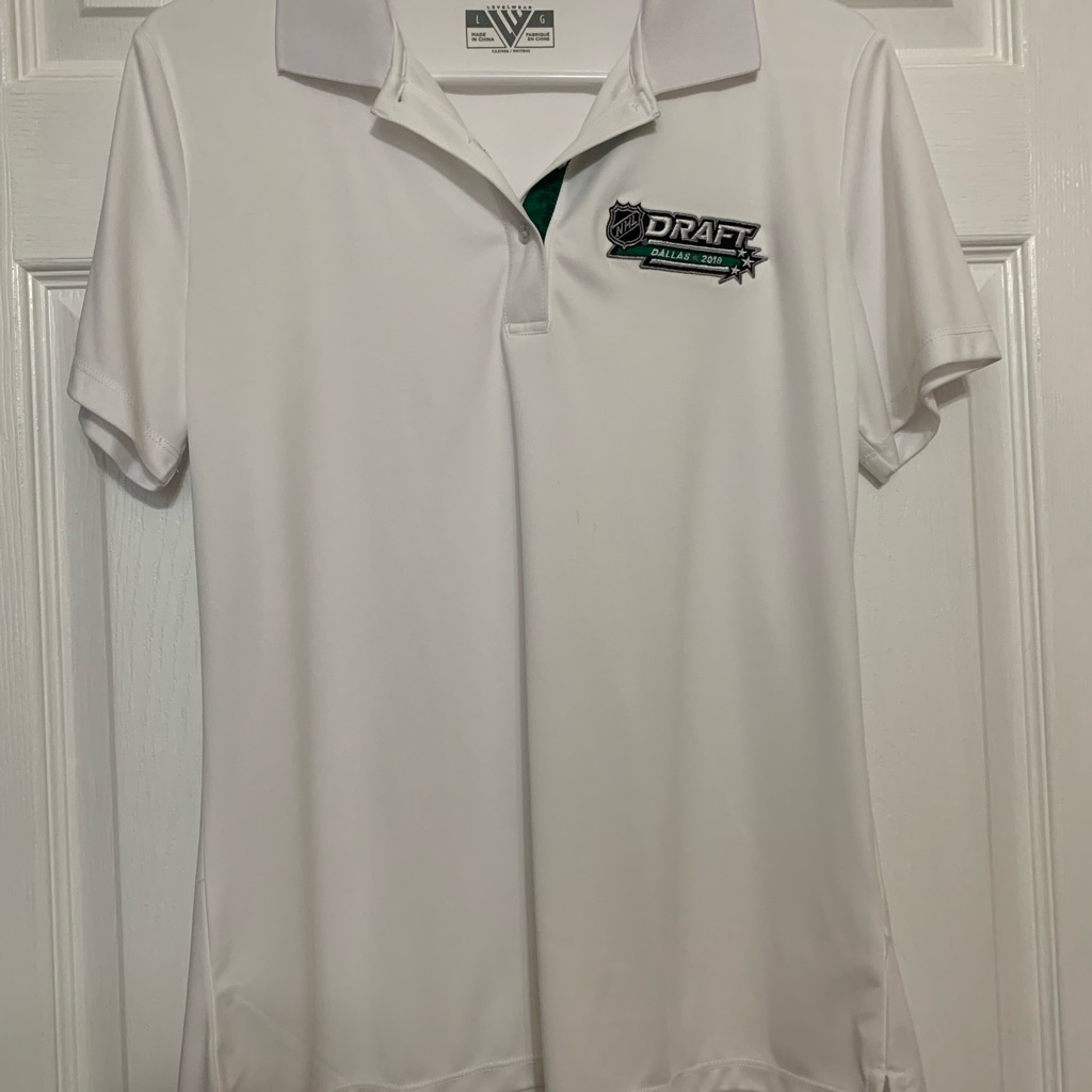 Nhl Draft 2018 White Polo Shirt